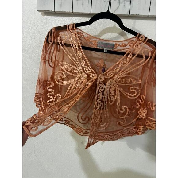 NWT Pretty Angels Boho butterfly top sheer dressy fairycore festival pretty sz S - Picture 8 of 12